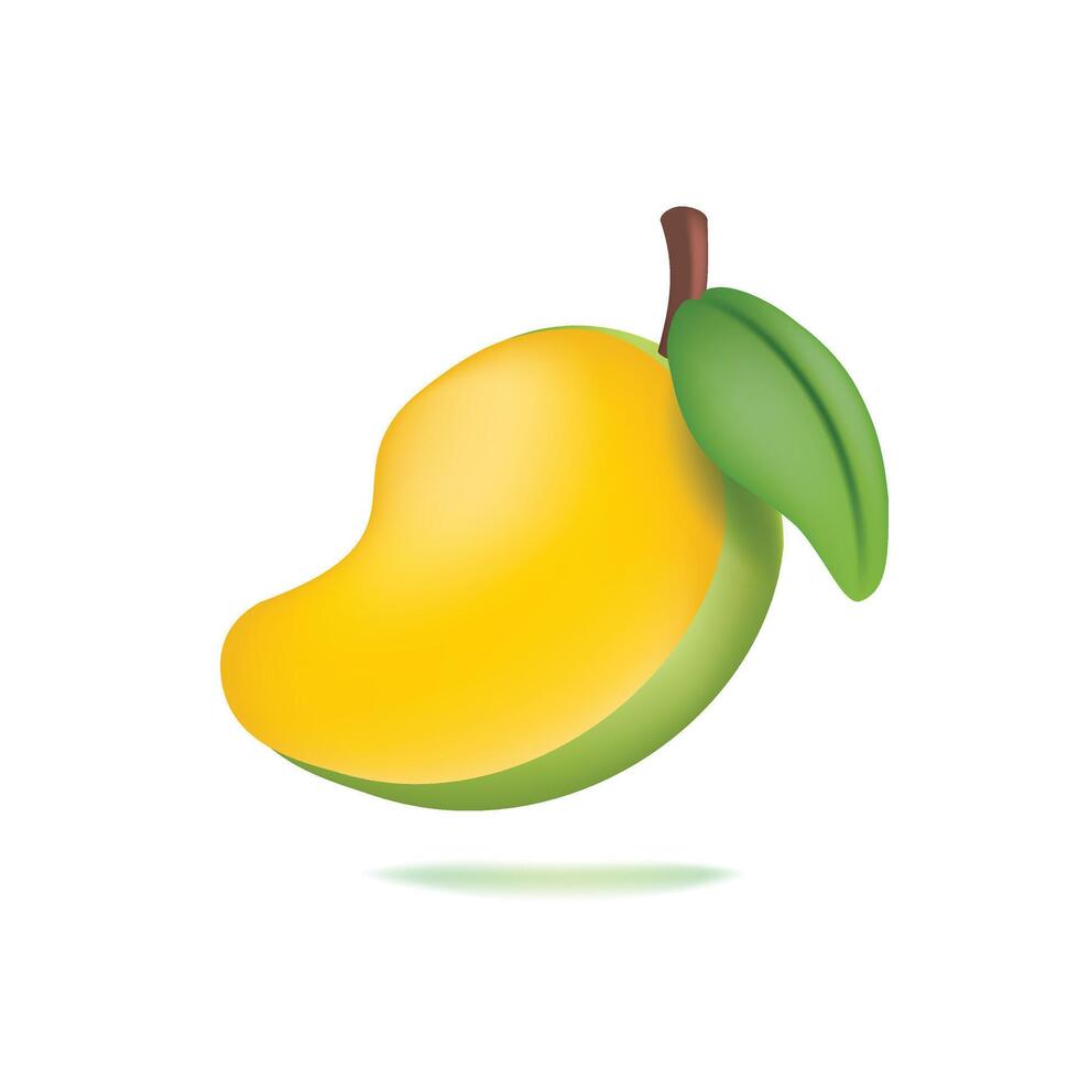 Mango 3d Icon soft illustration vector