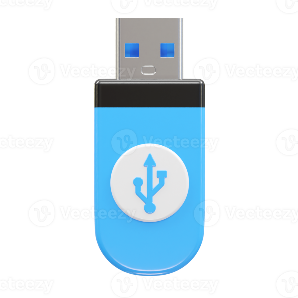 Pendrive usb icon 3d rendering illustration element png