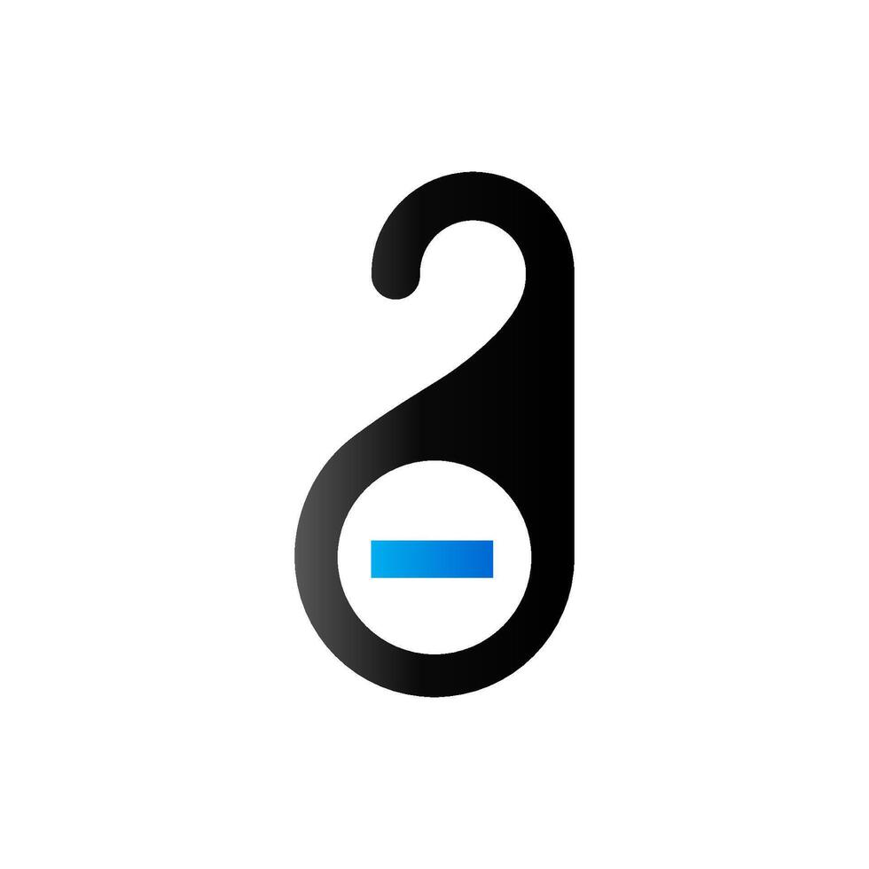 Door handle label icon in duo tone color. Hotel room service vector
