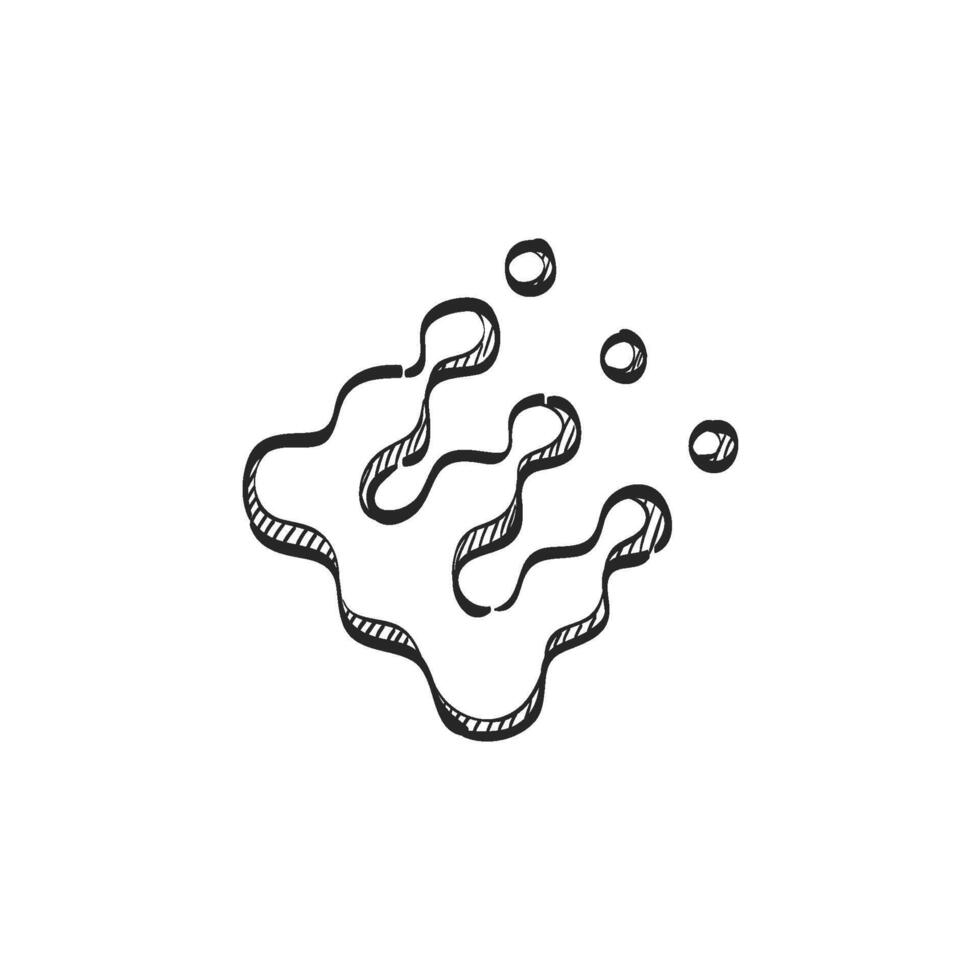 Hand drawn sketch icon printing raster dots vector