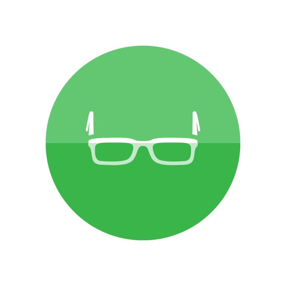 Eyeglasses icon in flat color circle style. Fashion hipster dark black retro vector