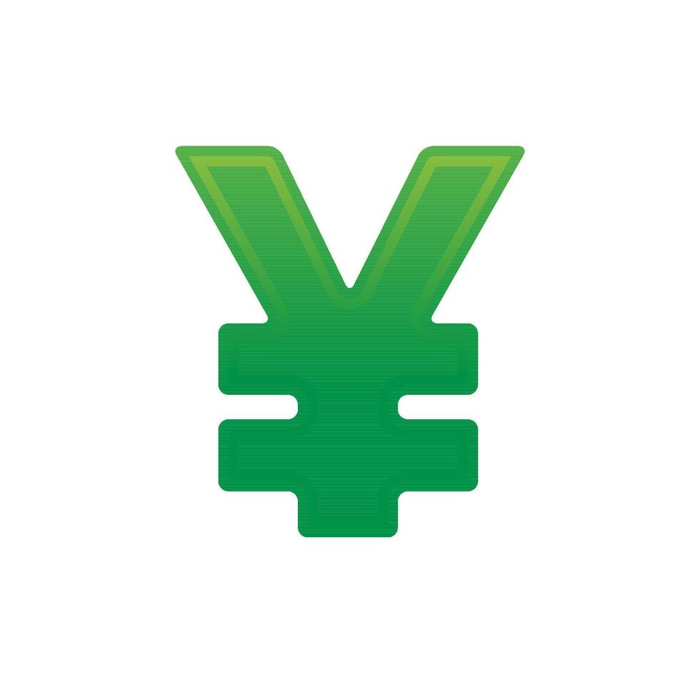 Japan Yen symbol icon in color. vector