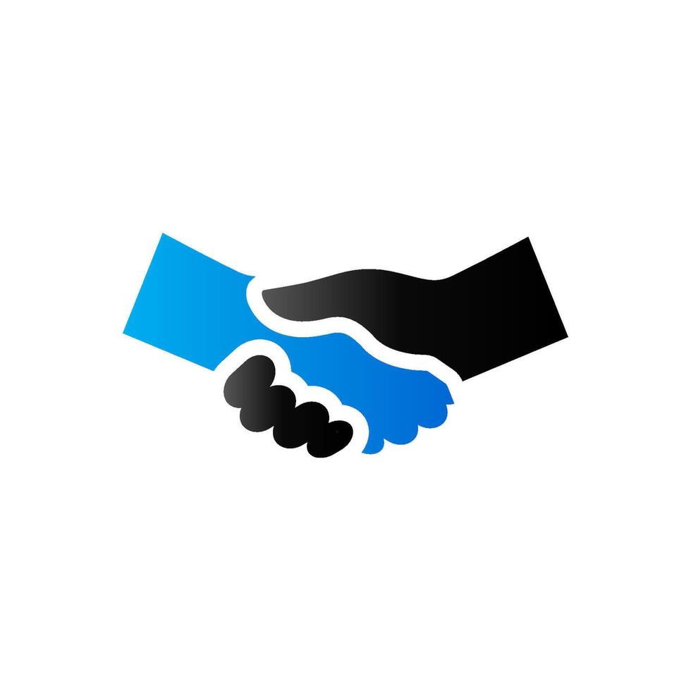 Handshake icon in duo tone color. Business people agreement vector