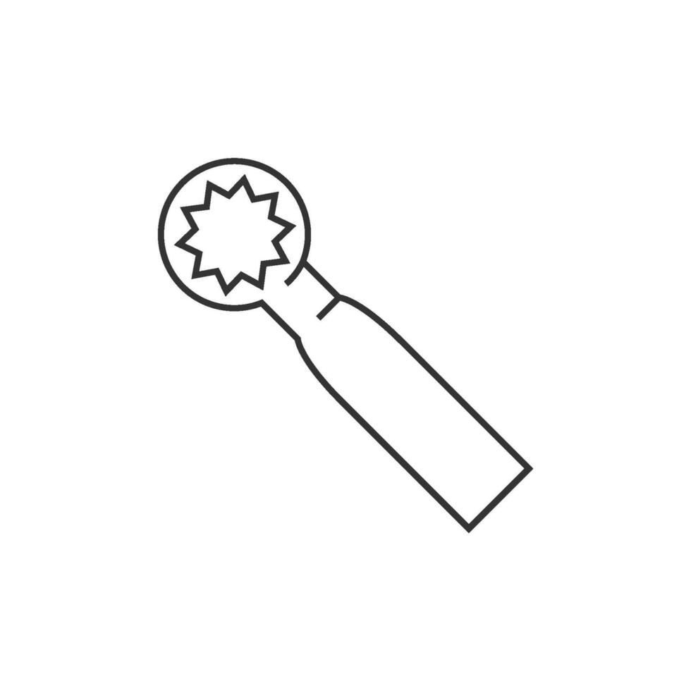 Bicycle tools icon in thin outline style vector