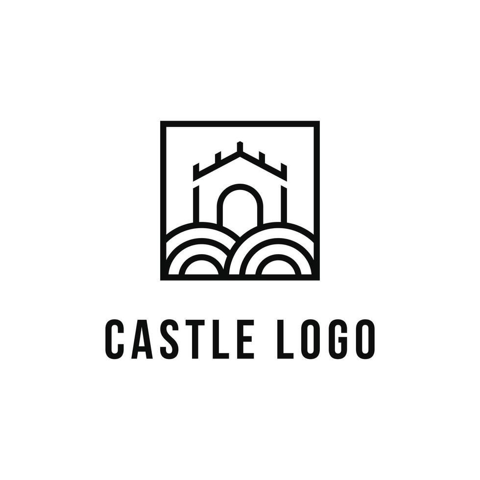 Castle logo design elegant and modern concept idea vector
