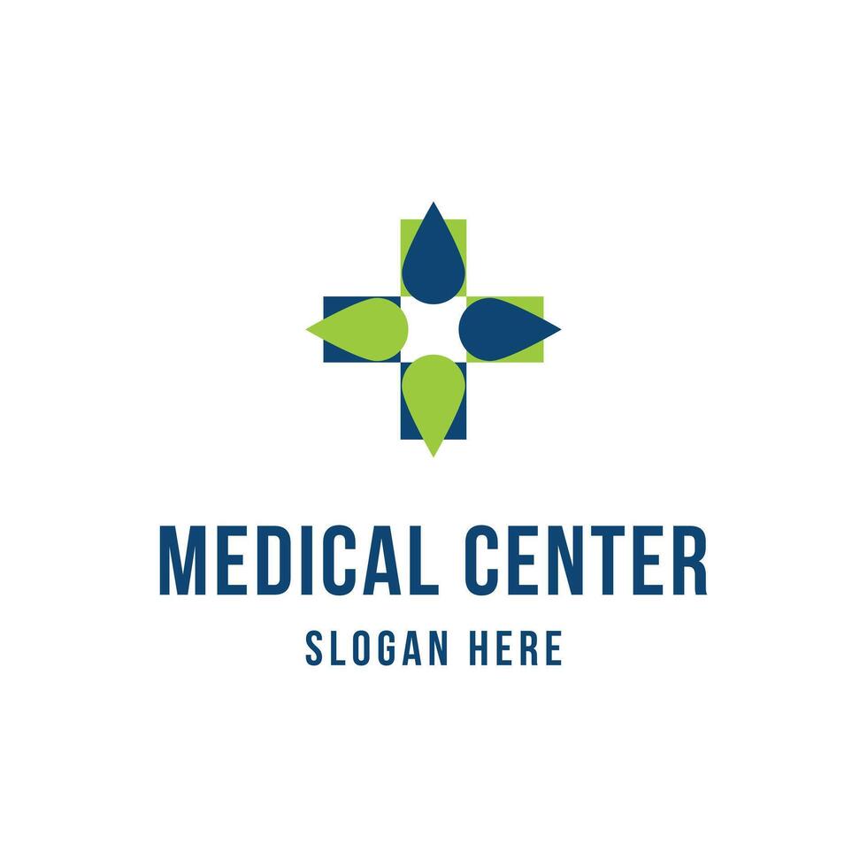 resumen logo diseño médico para salud concepto vector