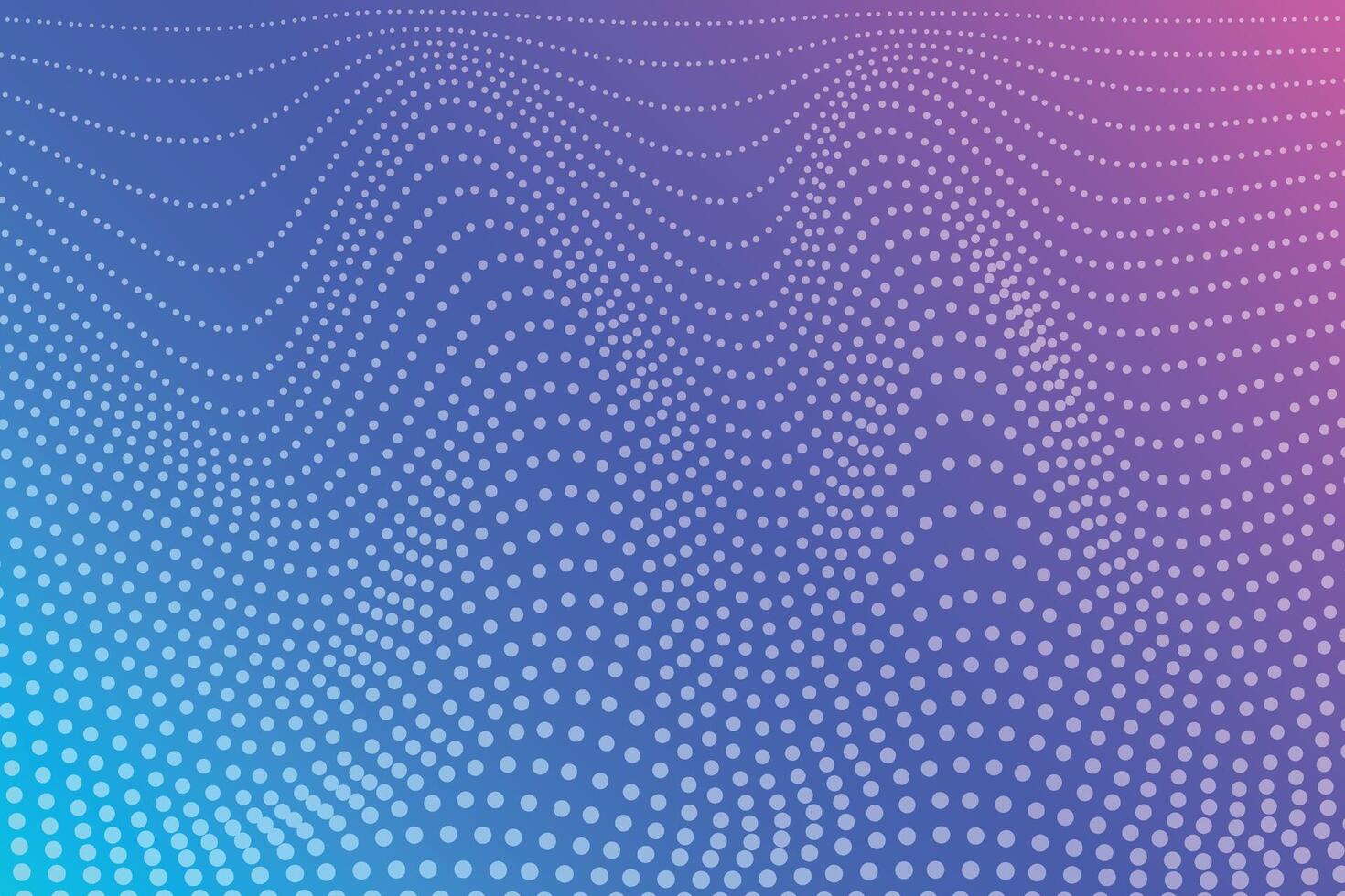 abstract tech blue background with dots lines wave pattern light vector