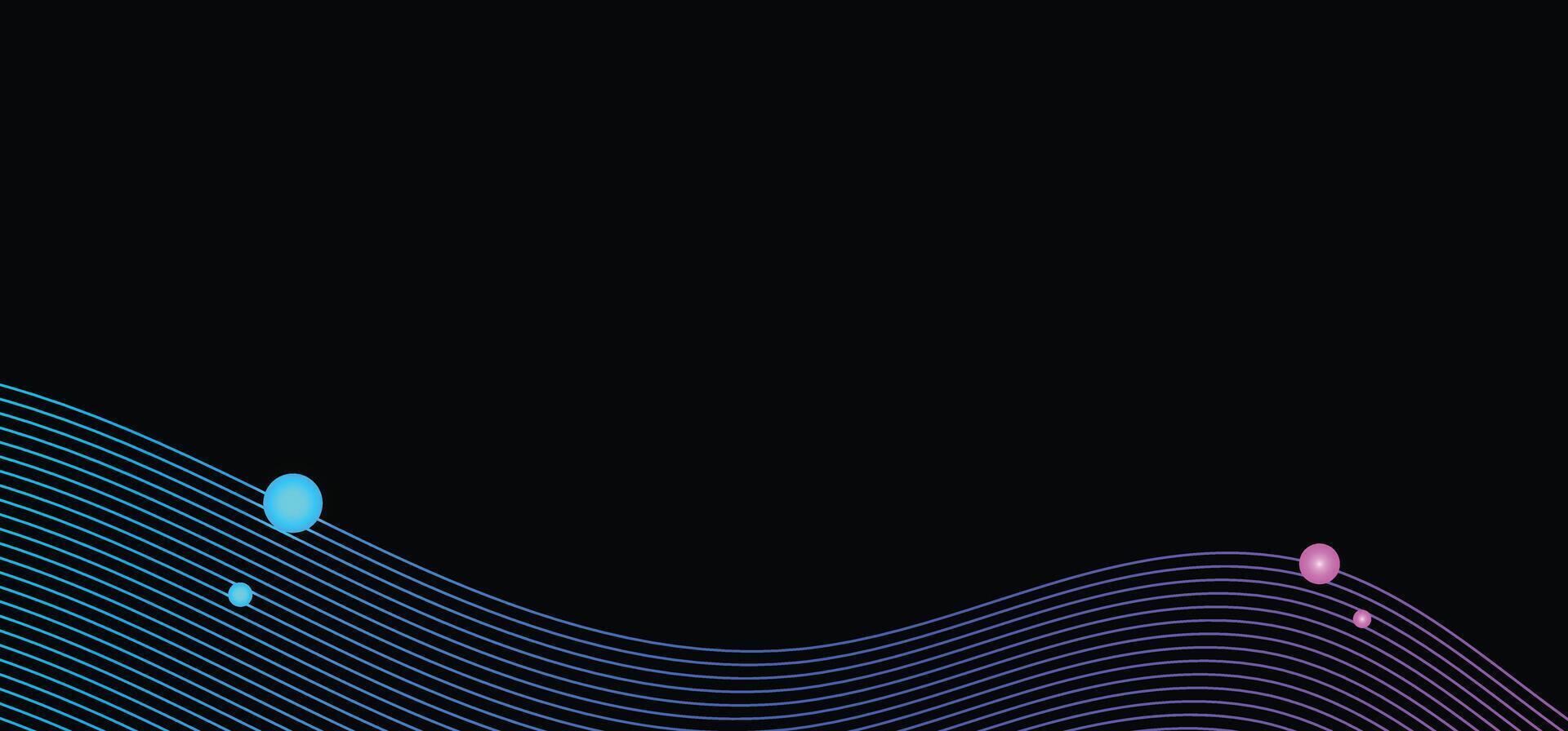 abstract black background pattern dot wave line vector
