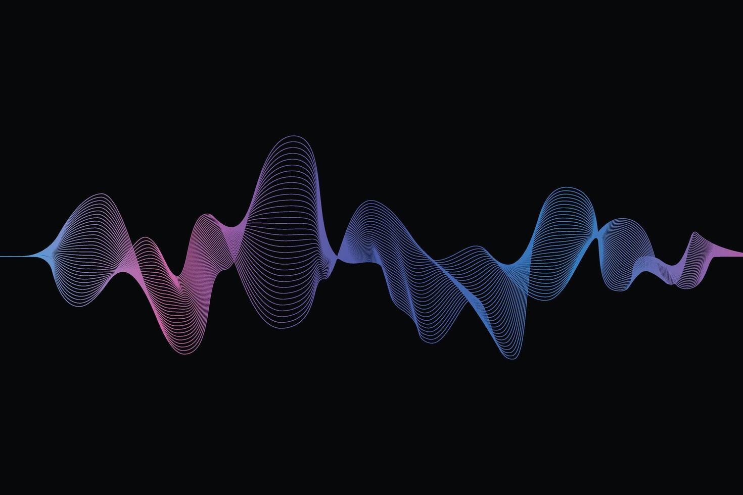 abstract background sound wave with lines vector