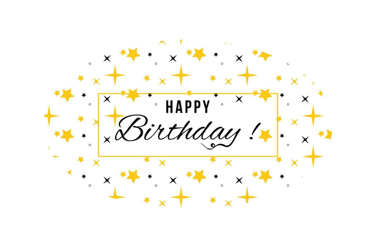 Happy birthday text lettering greeting card background vector