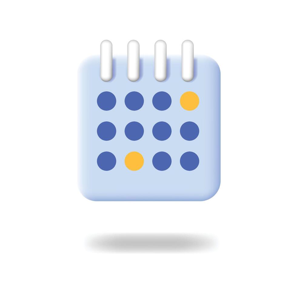 Calendar 3d icon design illustration vector