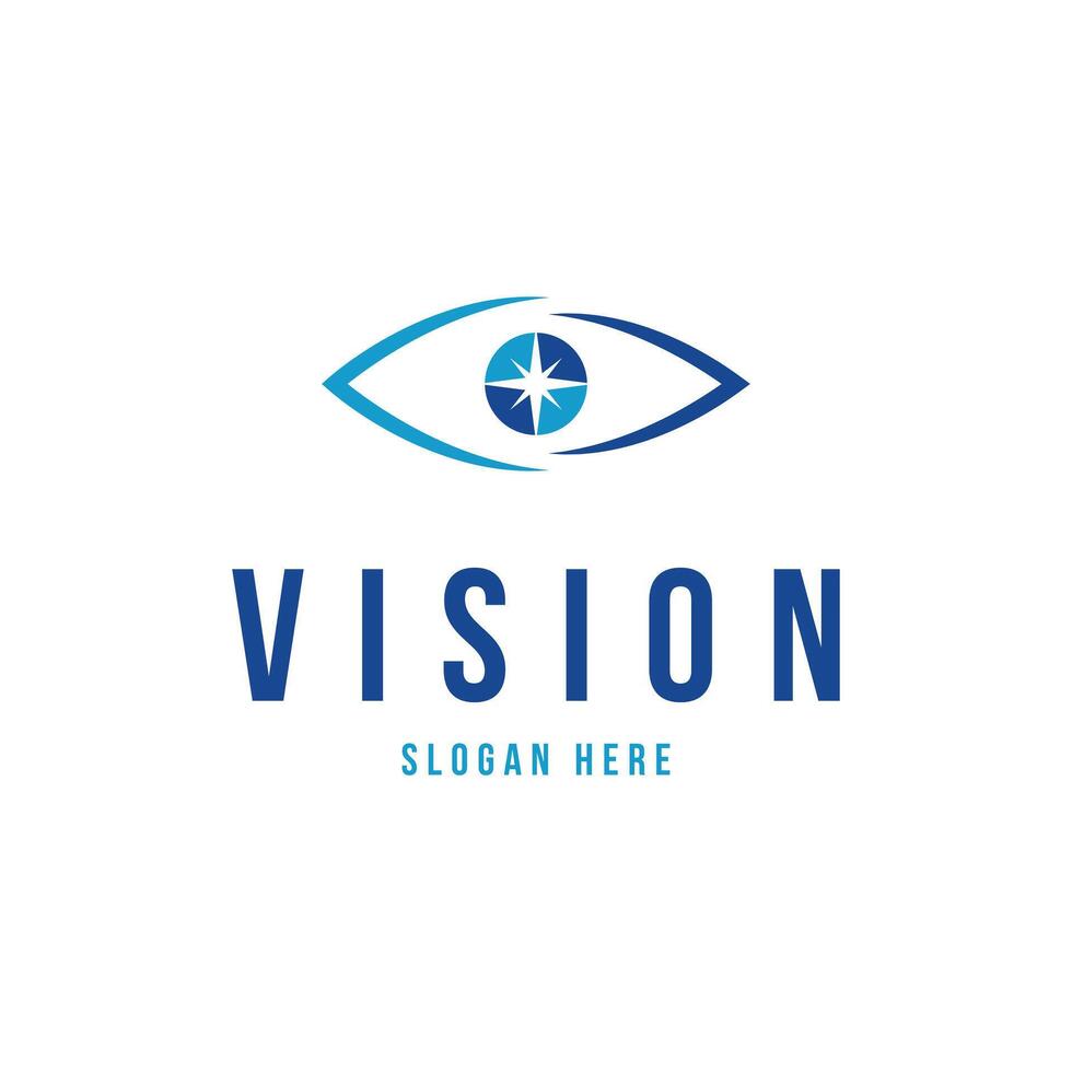 abstract eye logo design concept vector