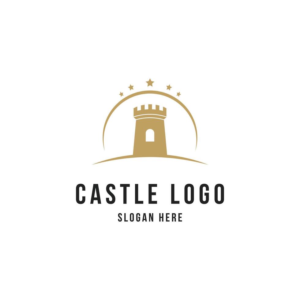 Castle logo design concept idea vector