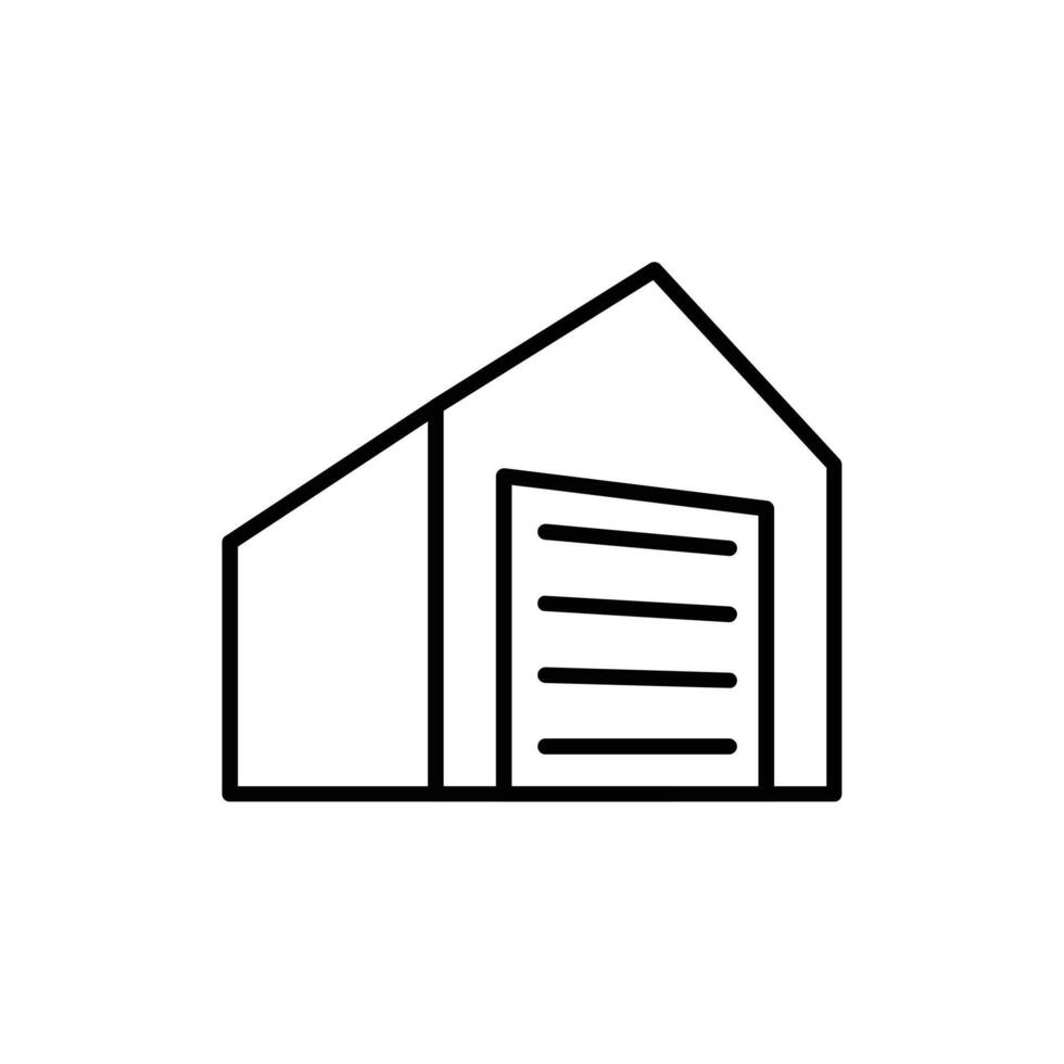 warehouse line icon design illustration vector