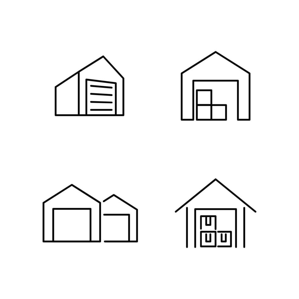 warehouse line icon design illustration vector