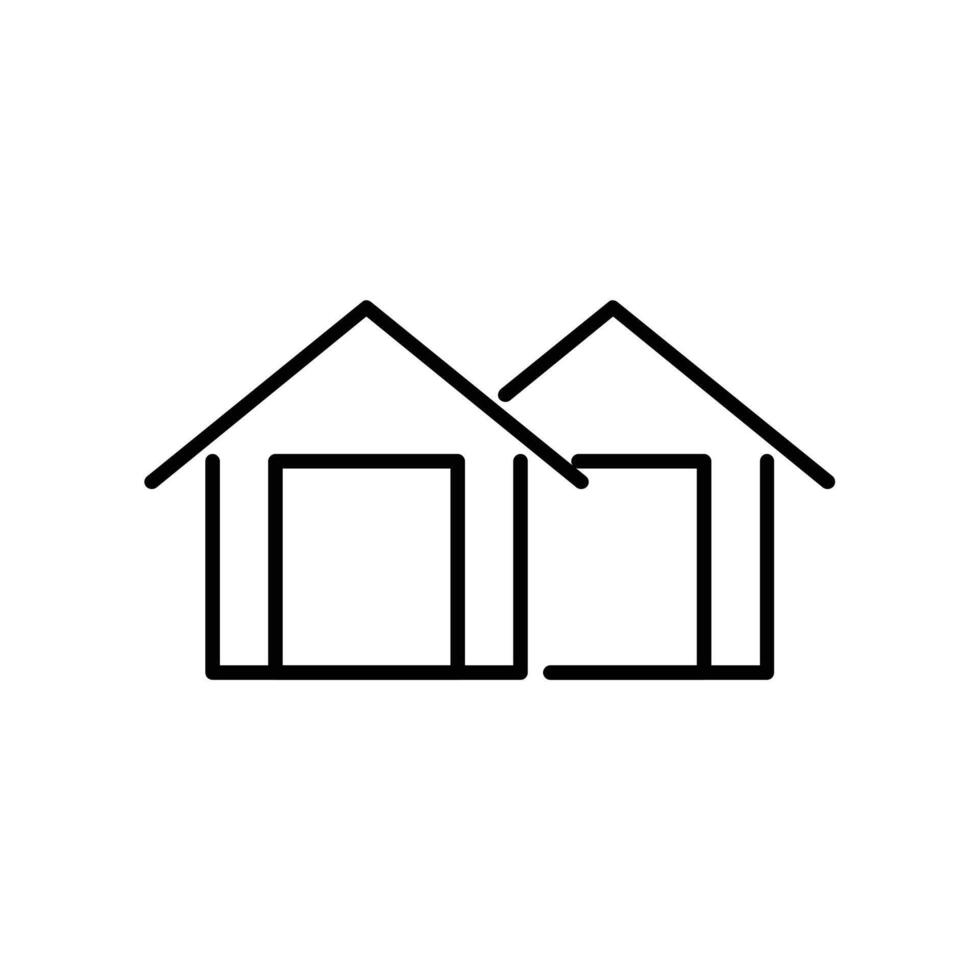 warehouse line icon design illustration vector