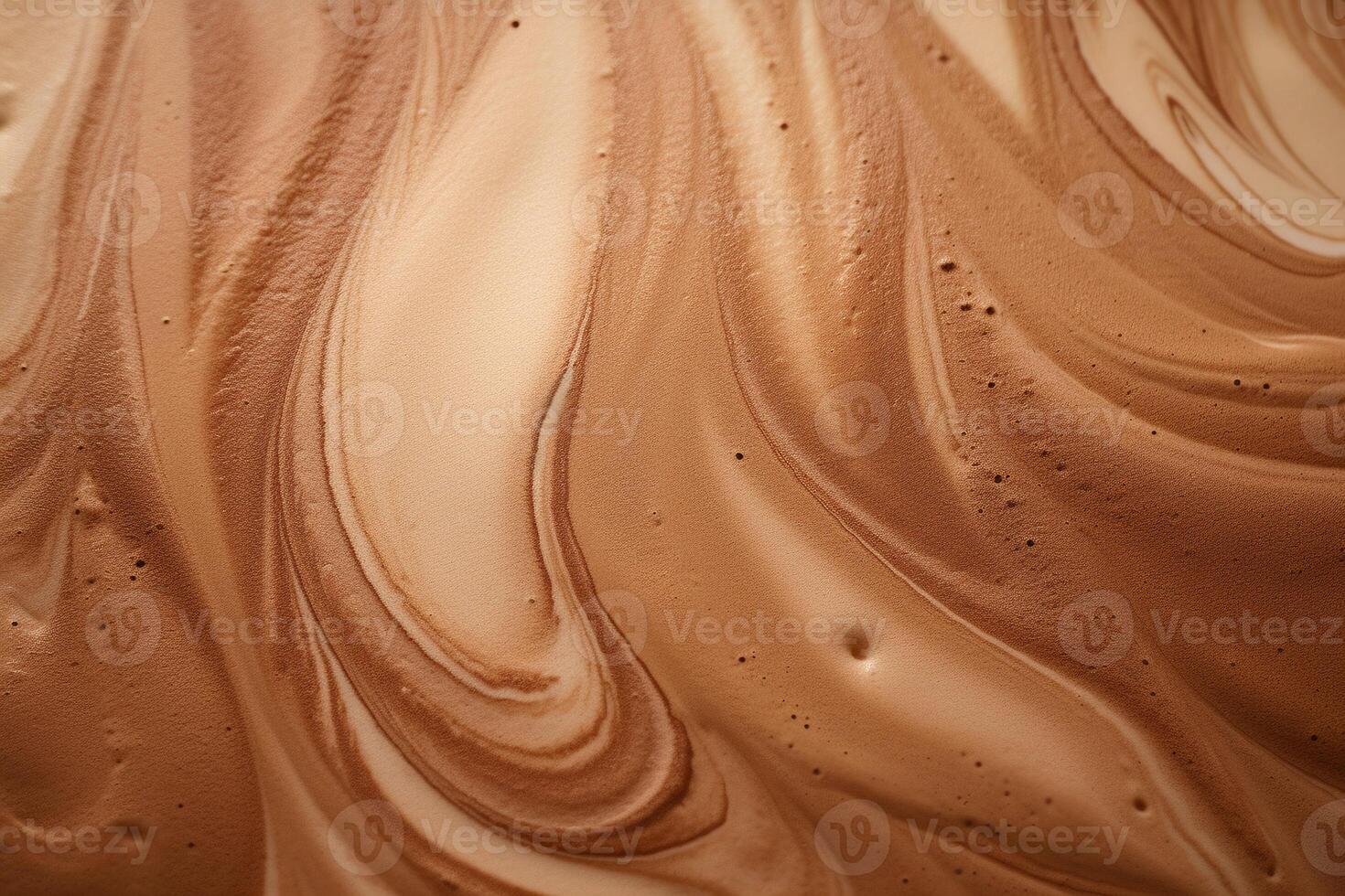 AI generated Cappuccino foam texture macro background. AI generated. photo