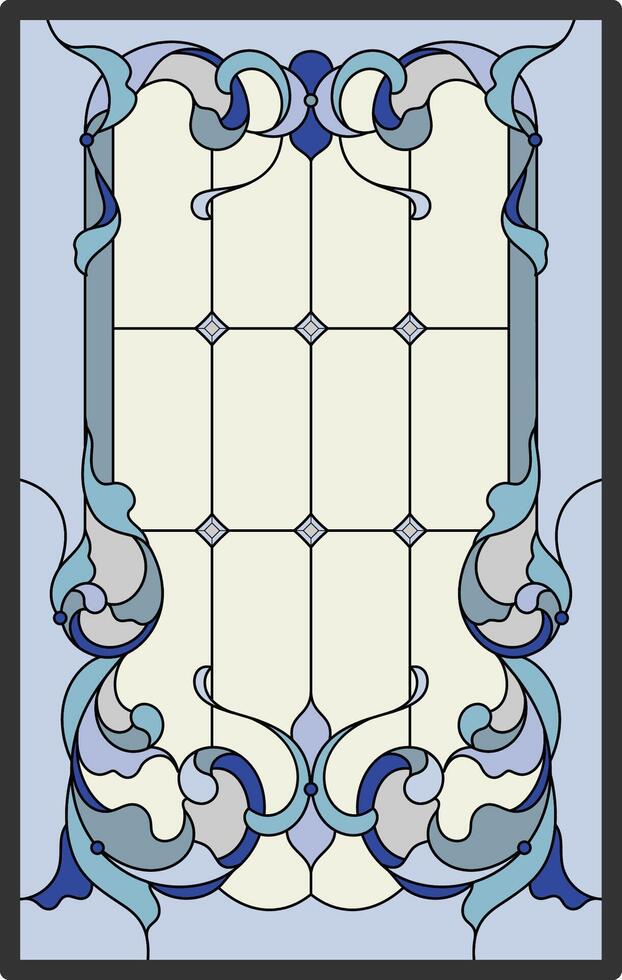 house window glass floral design illustration vector