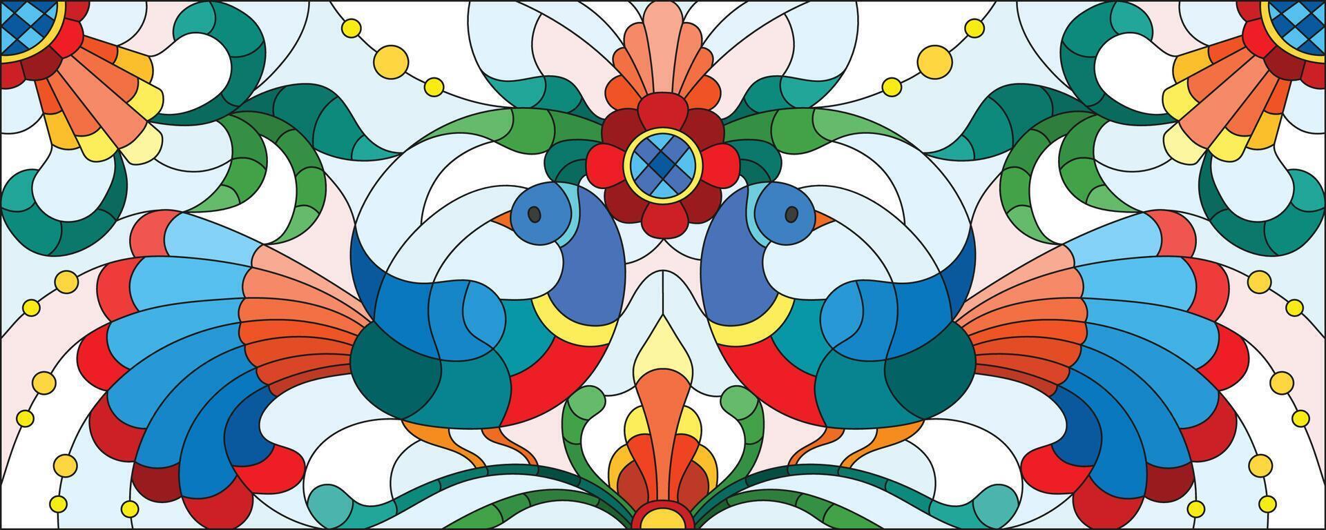 multi color floral design pattern vector