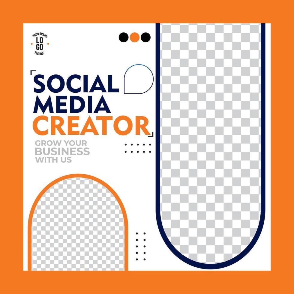 social media poster template vector