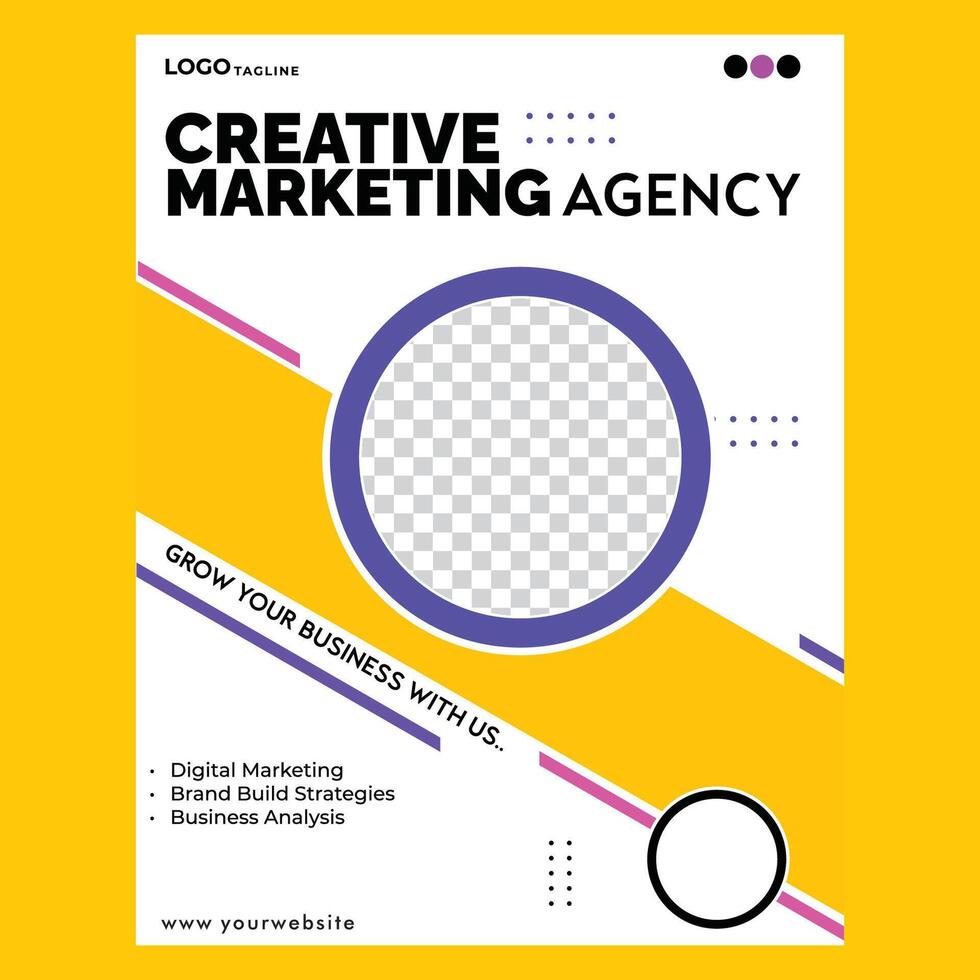 creative marketing agency banner template vector