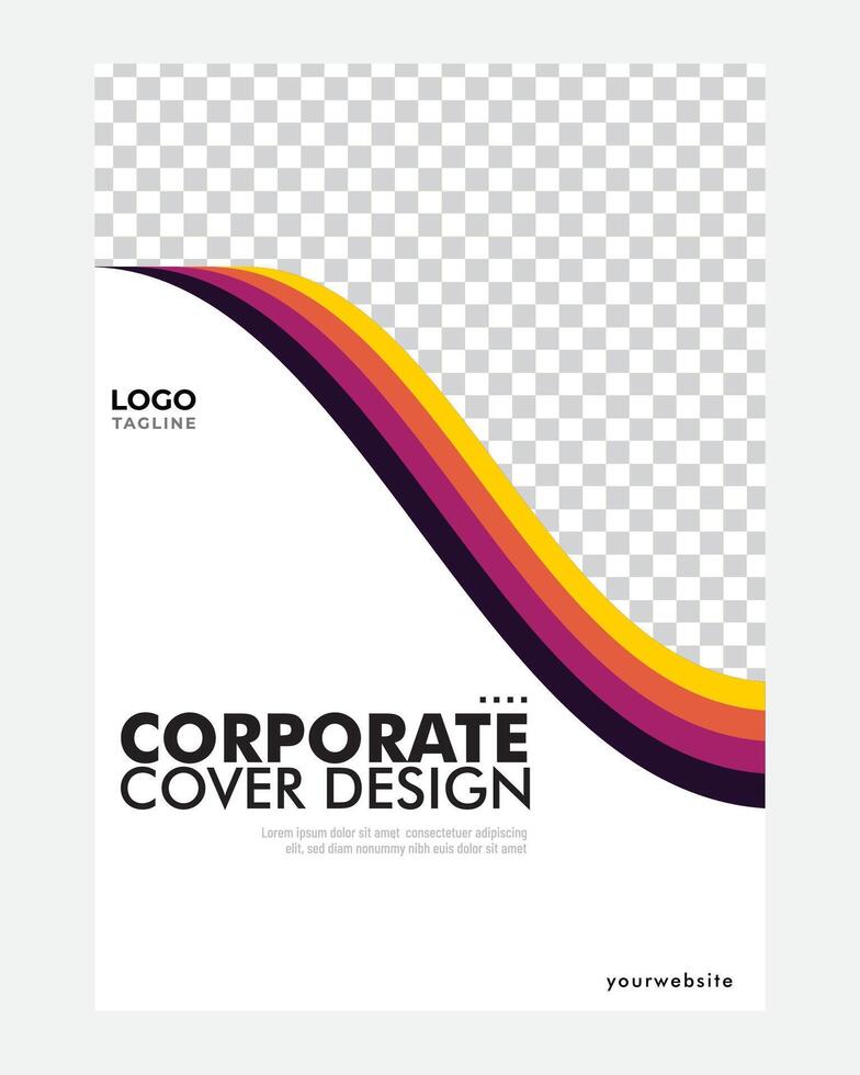 annual cover template design vector