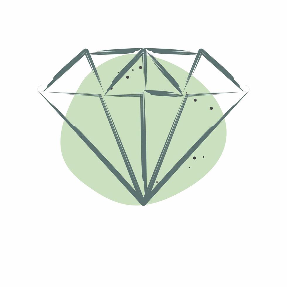 icono diamante. relacionado a anillo símbolo. color Mancha estilo. sencillo diseño editable. sencillo ilustración vector
