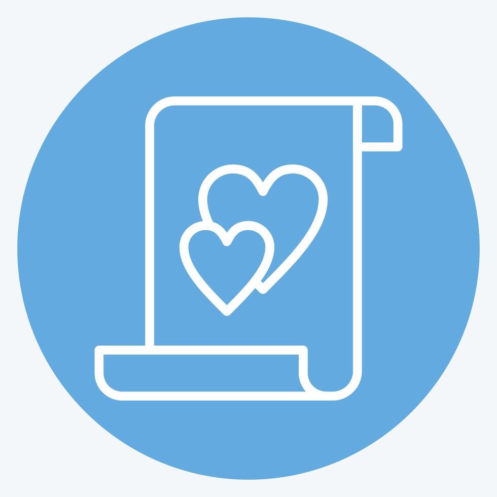 Icon Marriage. related to Ring symbol. blue eyes style. simple design editable. simple illustration vector