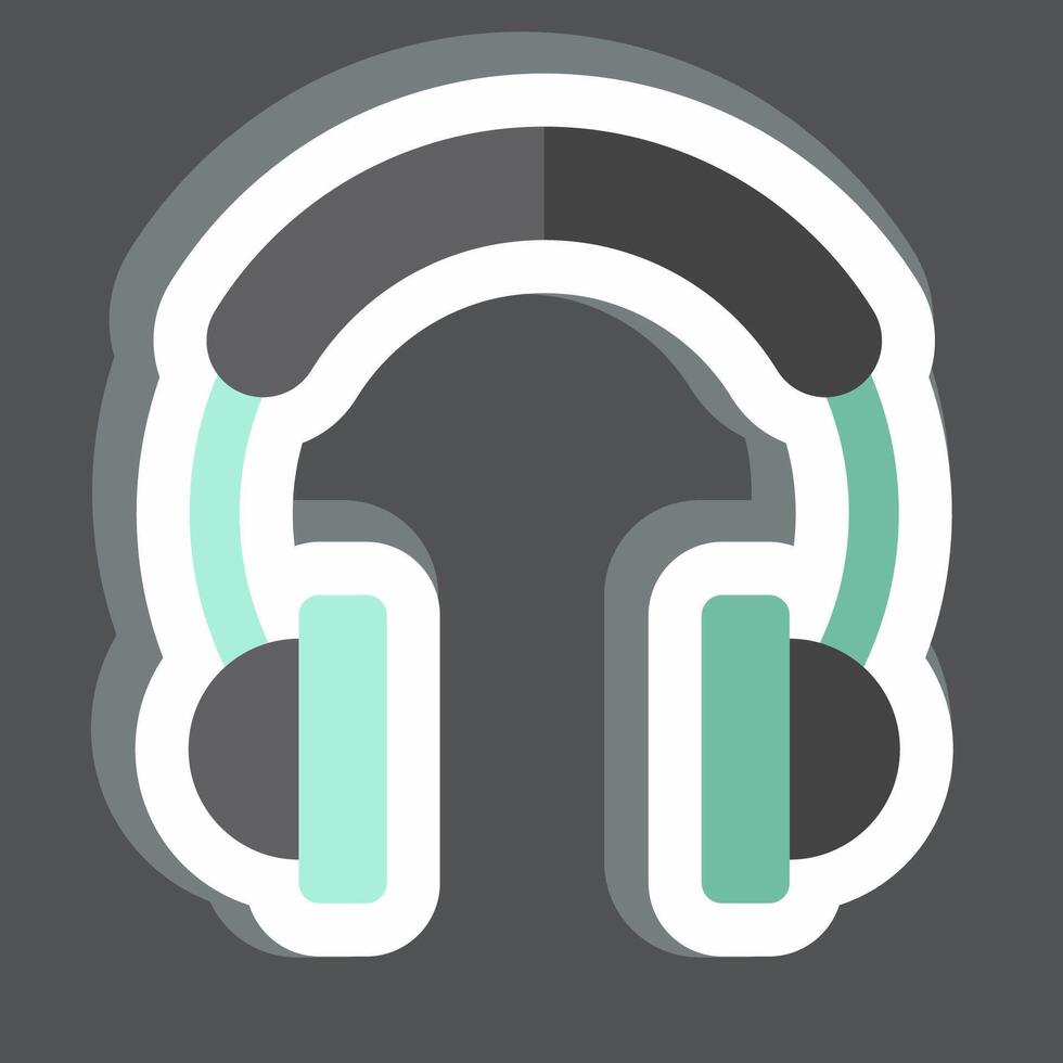 Sticker Music. related to Podcast symbol. simple design editable. simple illustration vector