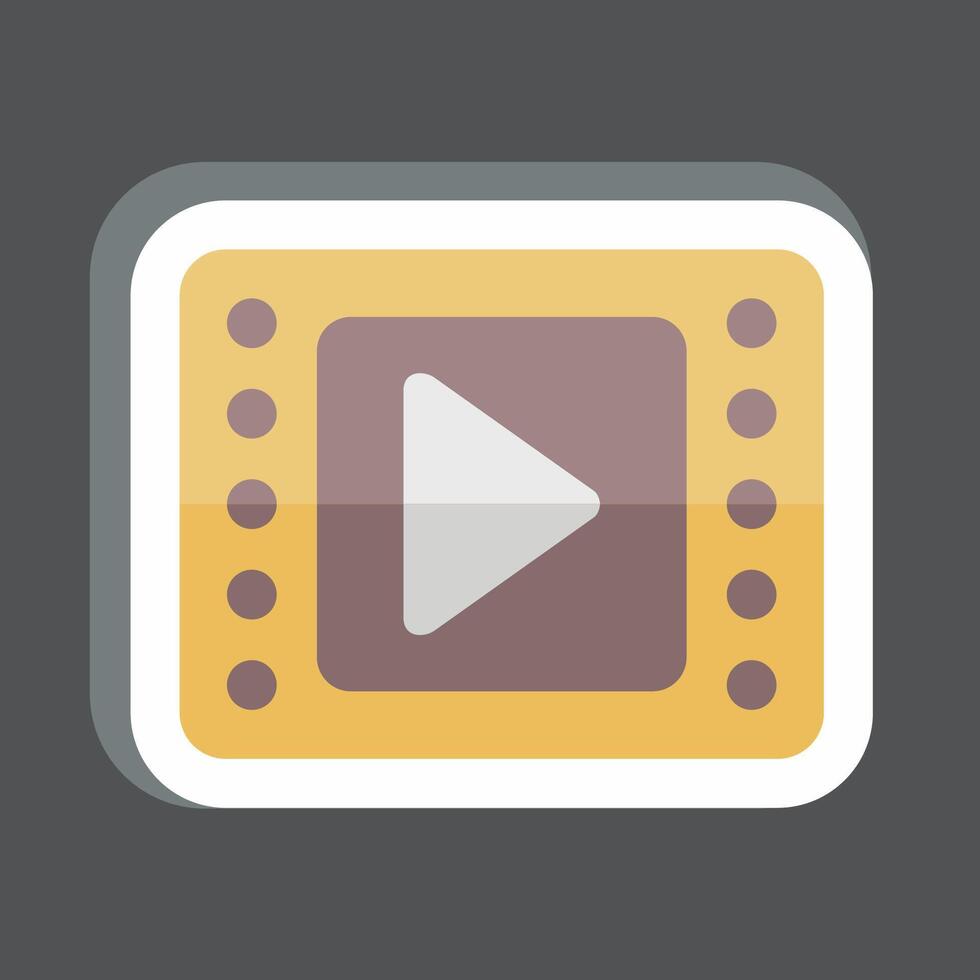 Sticker Film. related to Podcast symbol. simple design editable. simple illustration vector