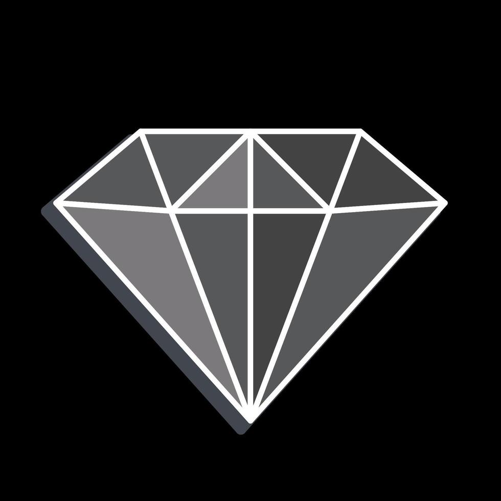 icono diamante. relacionado a anillo símbolo. lustroso estilo. sencillo diseño editable. sencillo ilustración vector