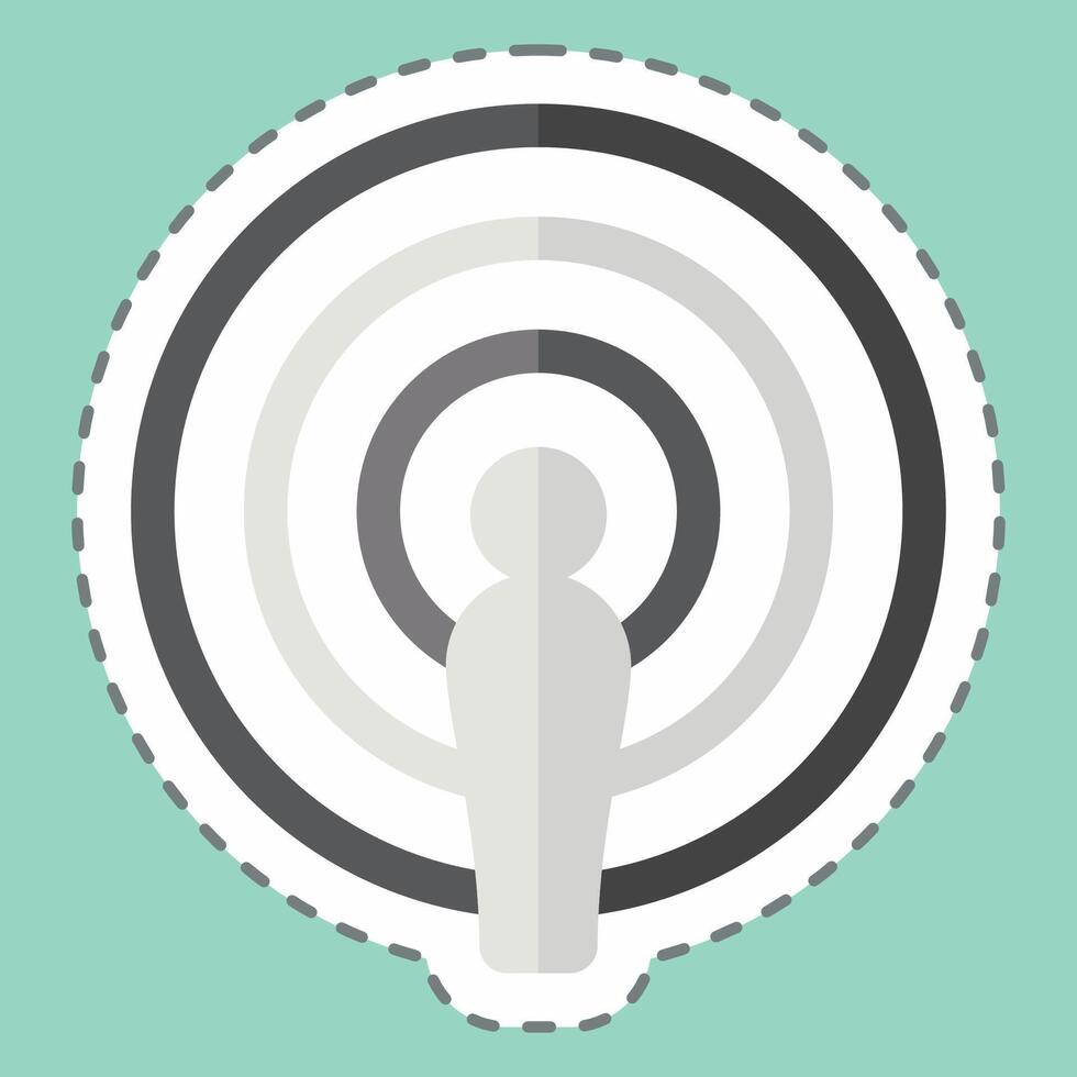 Sticker line cut Podcast. related to Podcast symbol. simple design editable. simple illustration vector