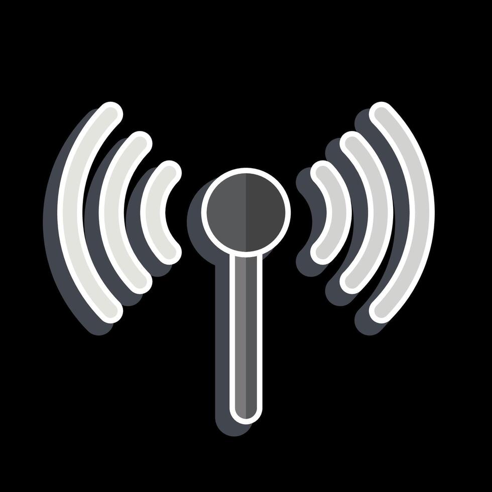 Icon Signal Stream. related to Podcast symbol. glossy style. simple design editable. simple illustration vector