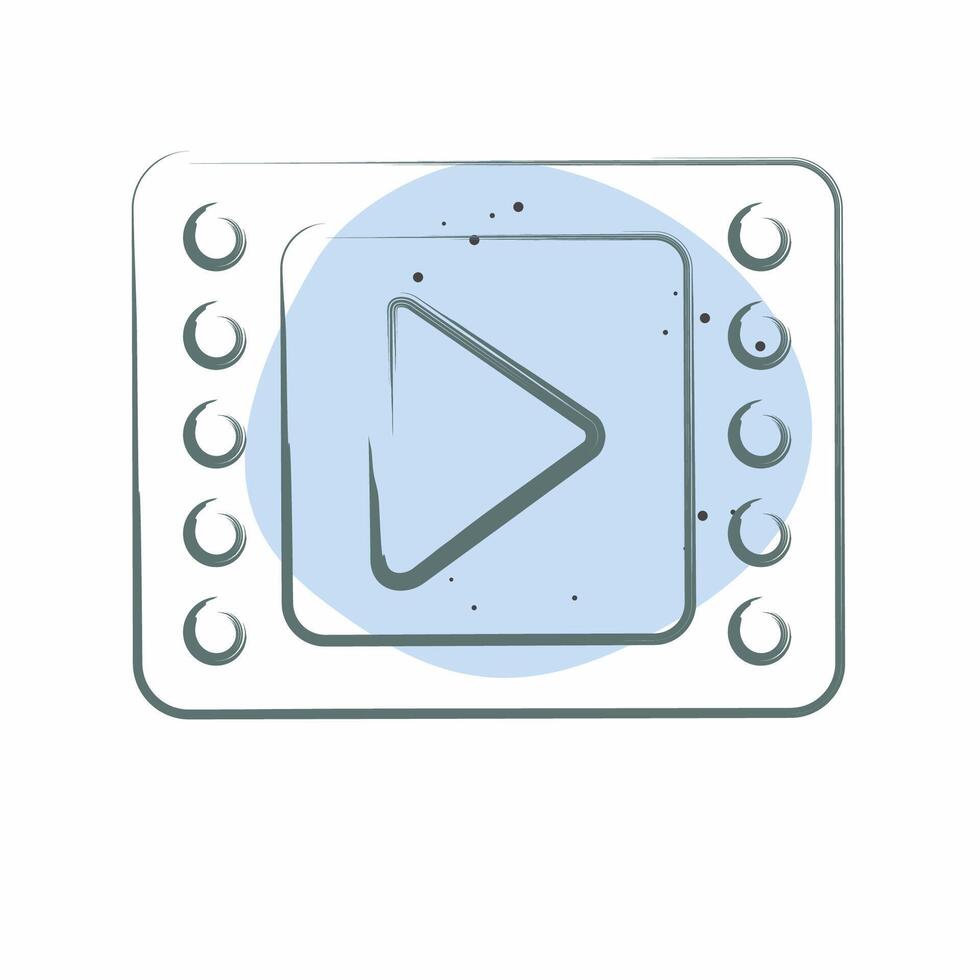 Icon Film. related to Podcast symbol. Color Spot Style. simple design editable. simple illustration vector