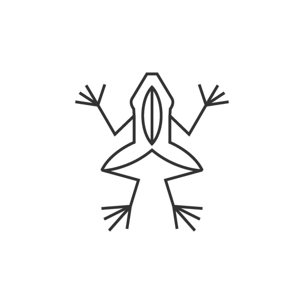 Lab frog icon in thin outline style vector