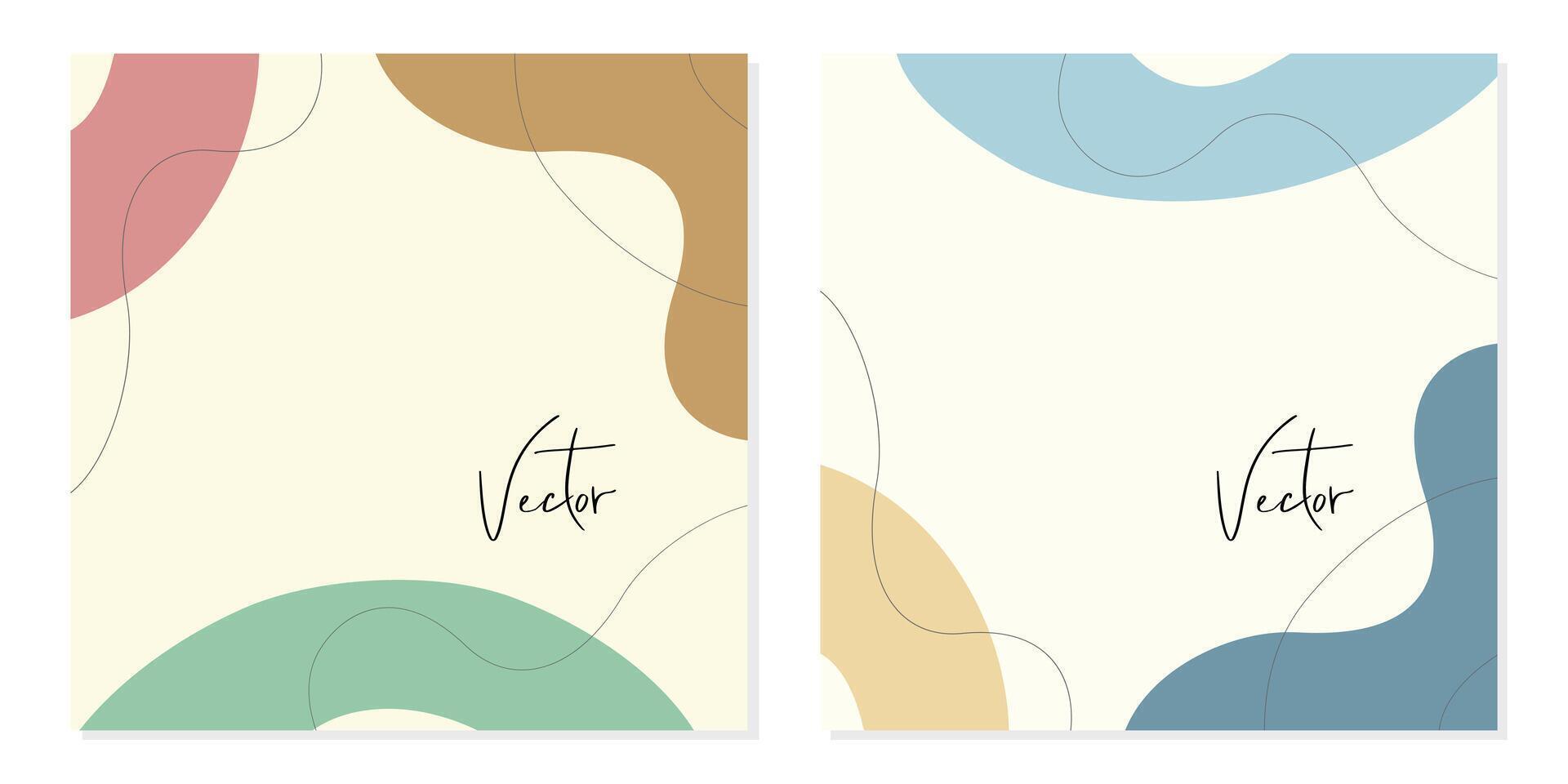 Minimal square banner abstract templates. Suitable for publishing on social networks and online advertising. vector