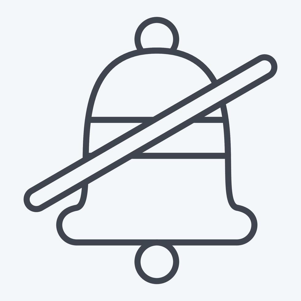 Icon Bell 2. related to Ring symbol. line style. simple design editable. simple illustration vector