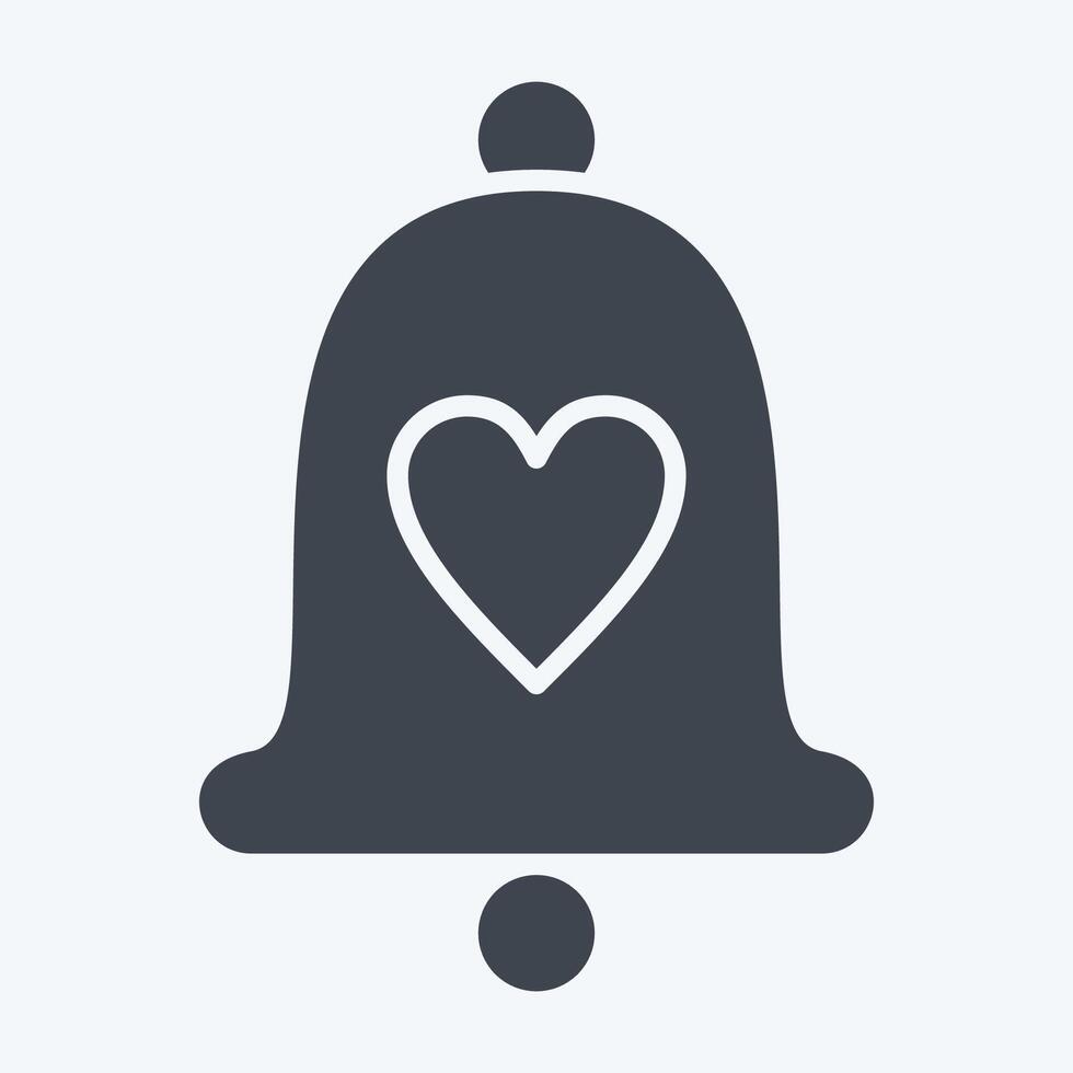 Icon Bell 3. related to Ring symbol. glyph style. simple design editable. simple illustration vector