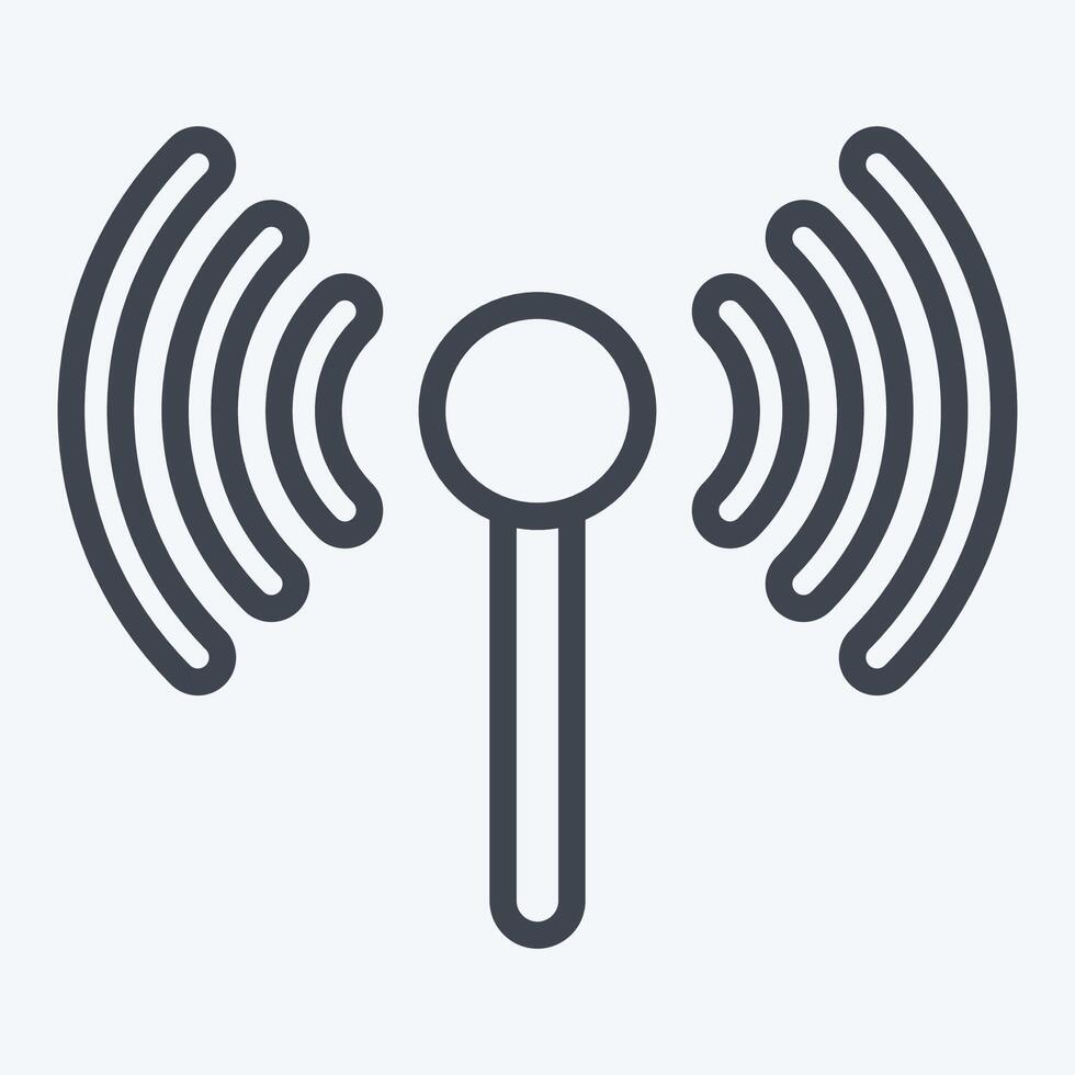 Icon Signal Stream. related to Podcast symbol. line style. simple design editable. simple illustration vector