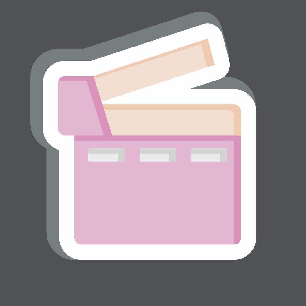 Sticker Cinematographic. related to Podcast symbol. simple design editable. simple illustration vector