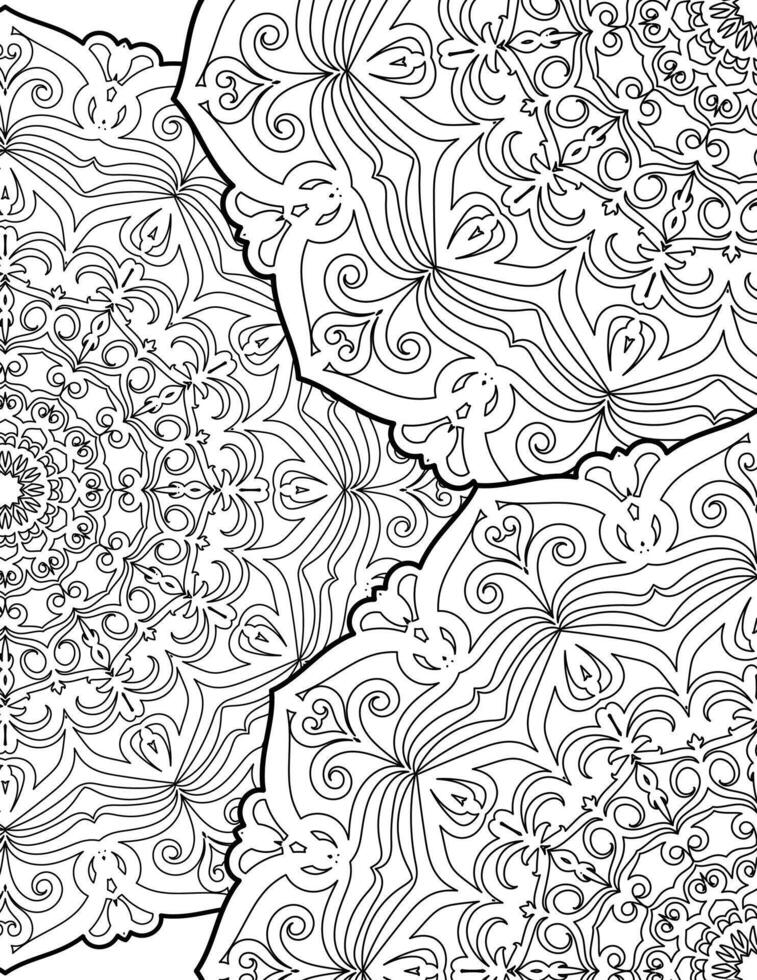 Coloring page for adults beautiful Mandala vector