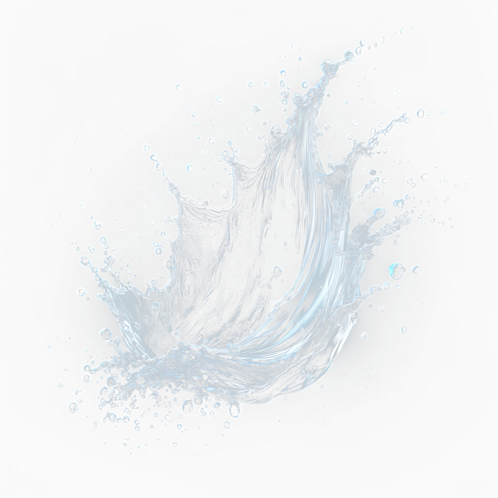 AI generated Splash of Water with Splashes and Droplets png