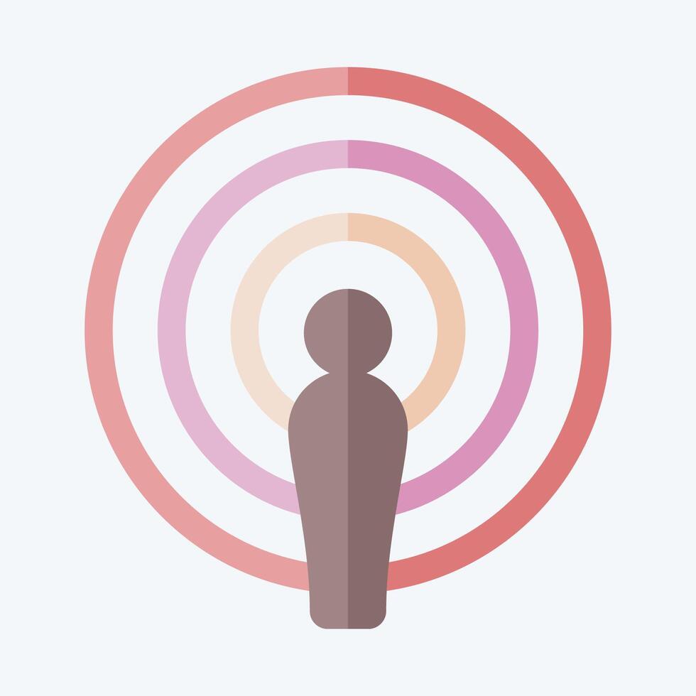 Icon Podcast. related to Podcast symbol. flat style. simple design editable. simple illustration vector