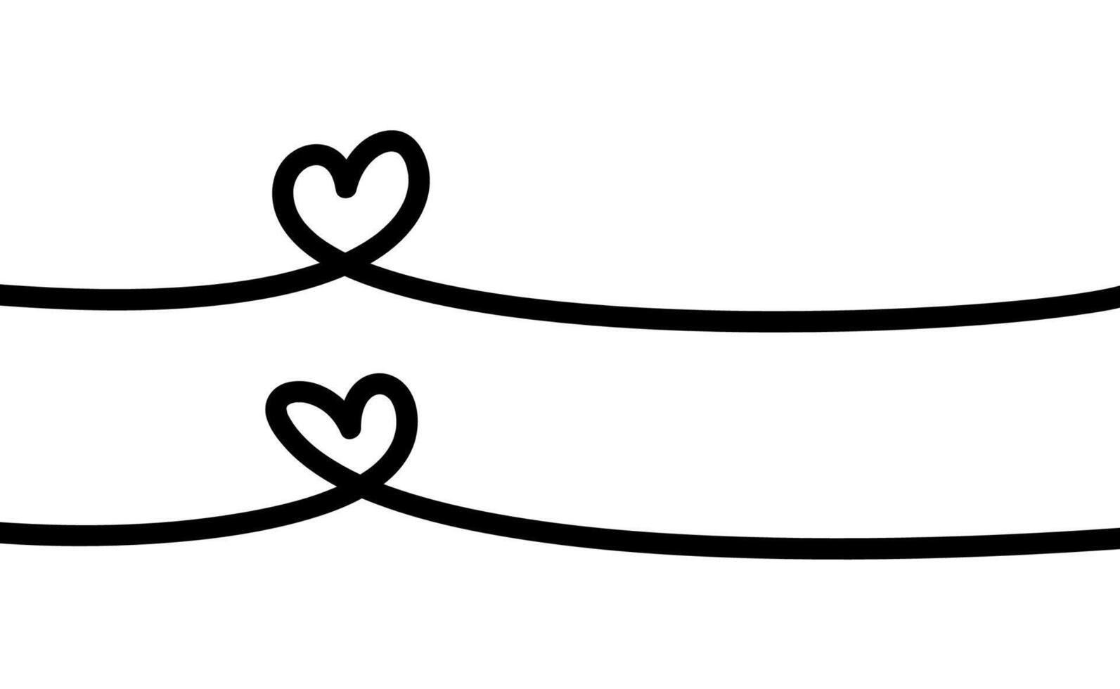 Heart shape. Continuous linear art doodle drawing vector illustration. Love one line symbol.