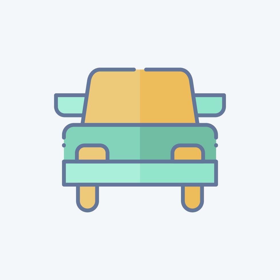 Icon Wedding Car. related to Ring symbol. doodle style. simple design editable. simple illustration vector