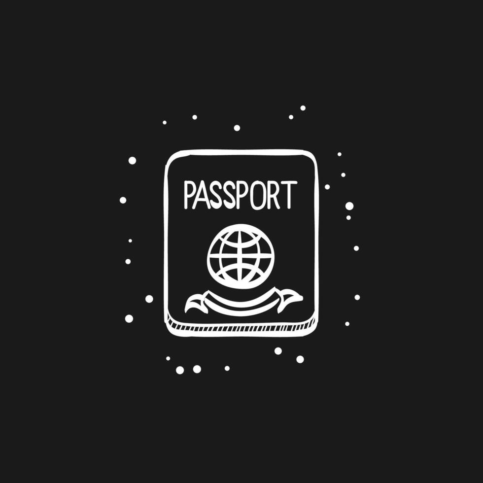 pasaporte garabatear bosquejo ilustración vector