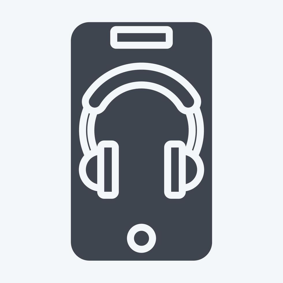 Icon App. related to Podcast symbol. glyph style. simple design editable. simple illustration vector