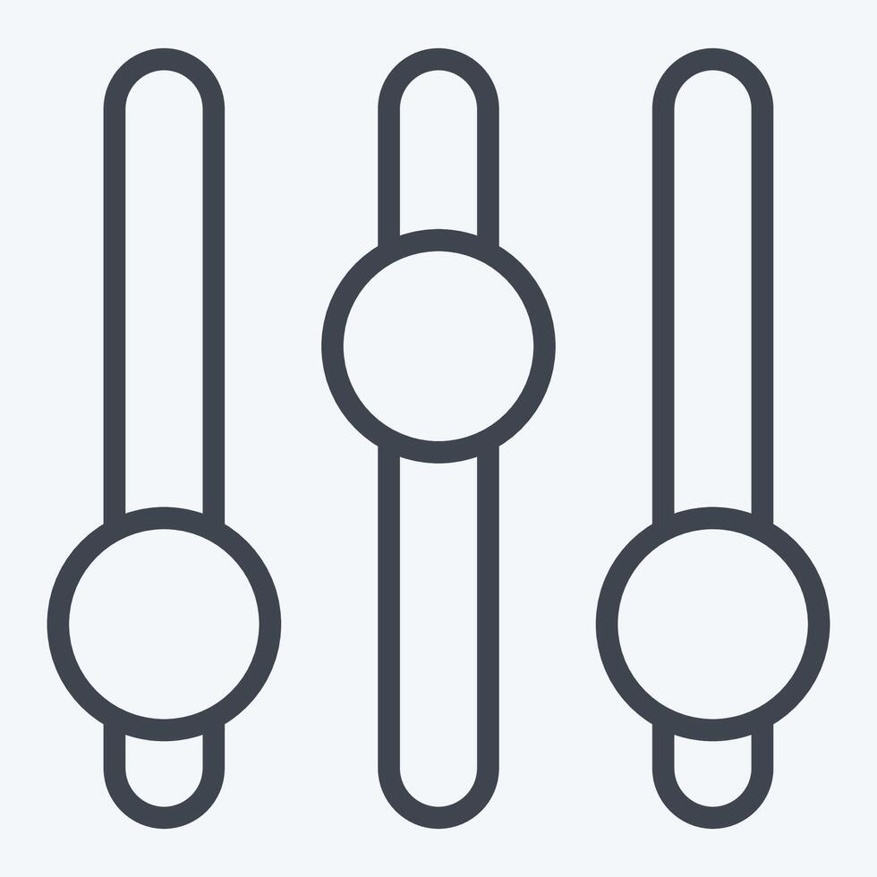 Icon Music Adjuster. related to Podcast symbol. line style. simple design editable. simple illustration vector