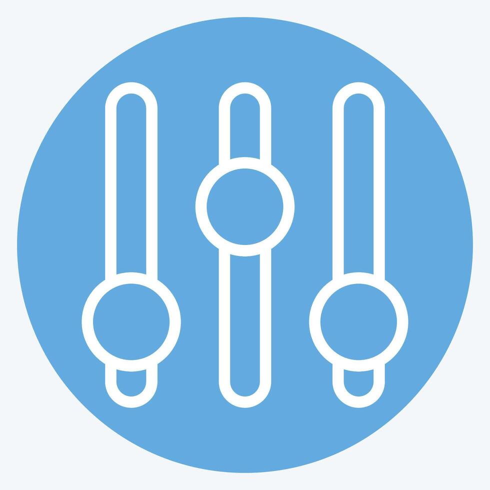 Icon Music Adjuster. related to Podcast symbol. blue eyes style. simple design editable. simple illustration vector