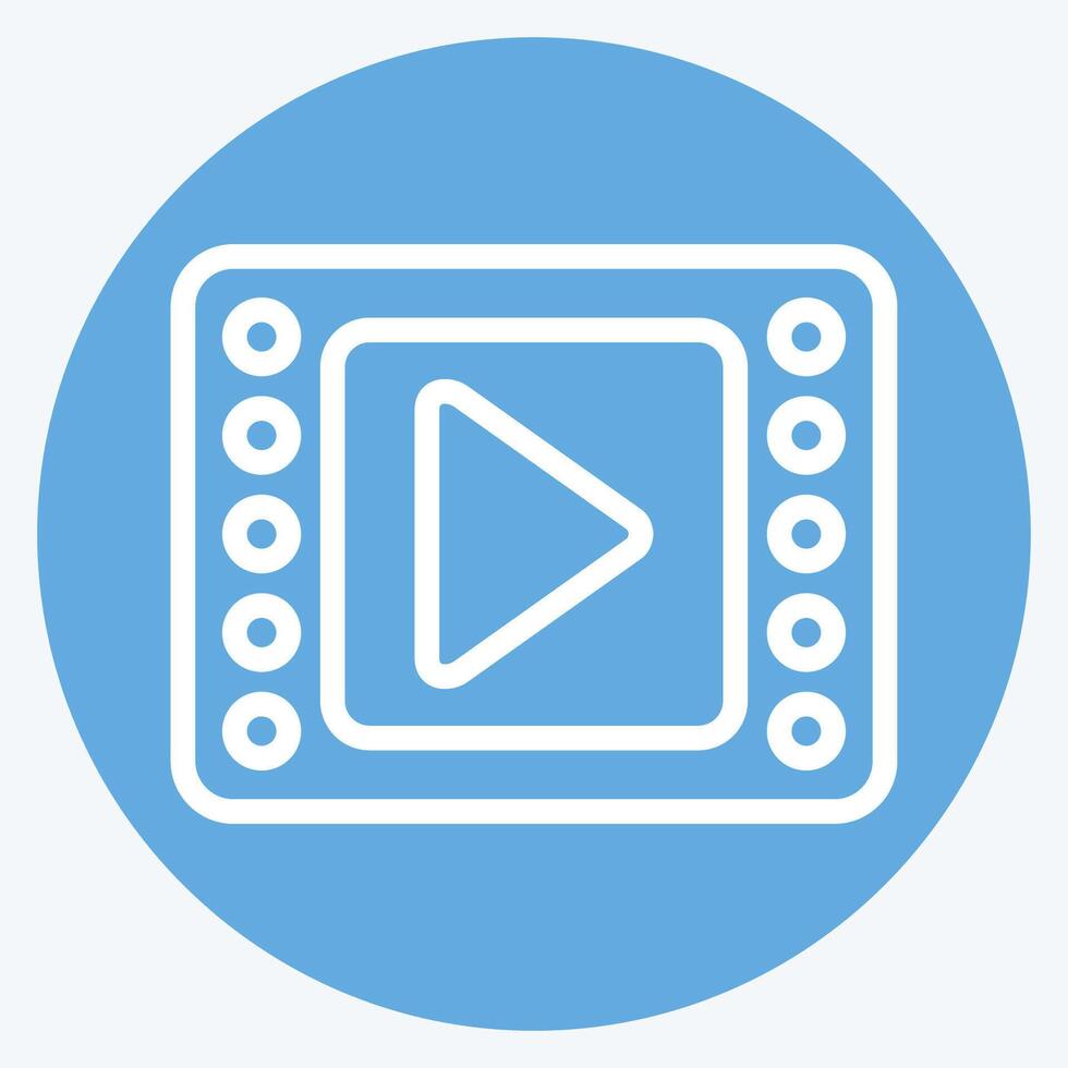 Icon Film. related to Podcast symbol. blue eyes style. simple design editable. simple illustration vector